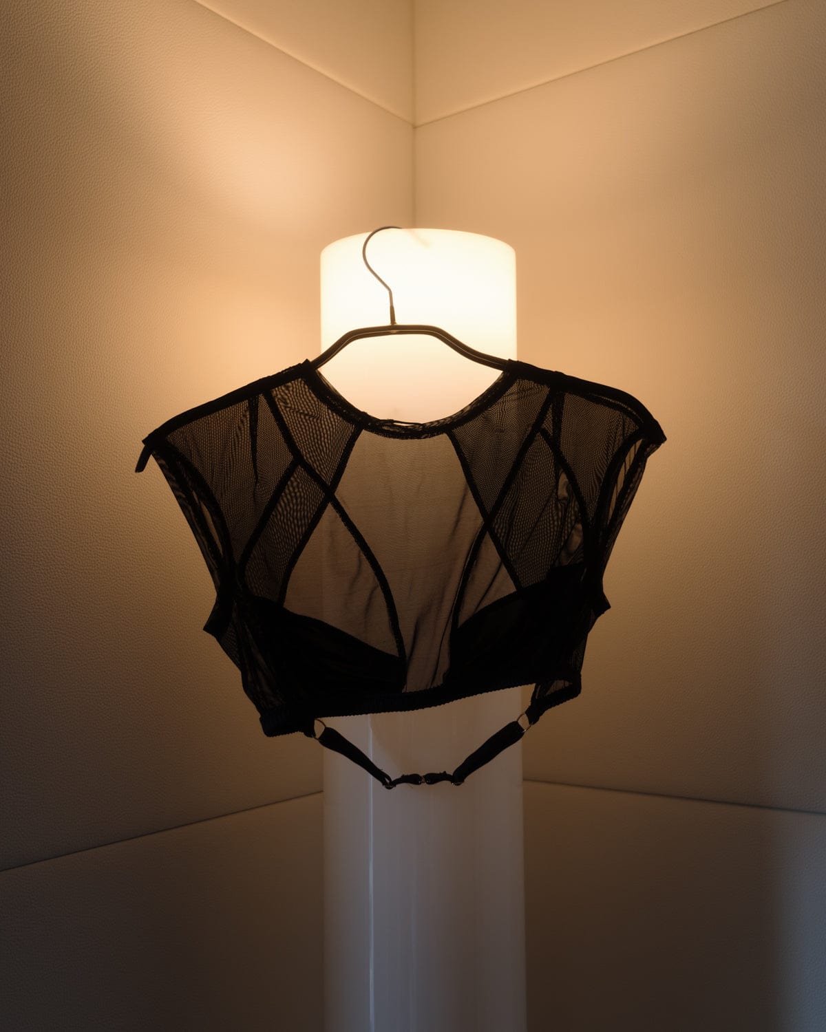 Vivi Leigh London lingerie Bralette Crop Top with Gloves sexy harness luxury lingerie Black Bralette Crop Top with Gloves uk sustainable brand