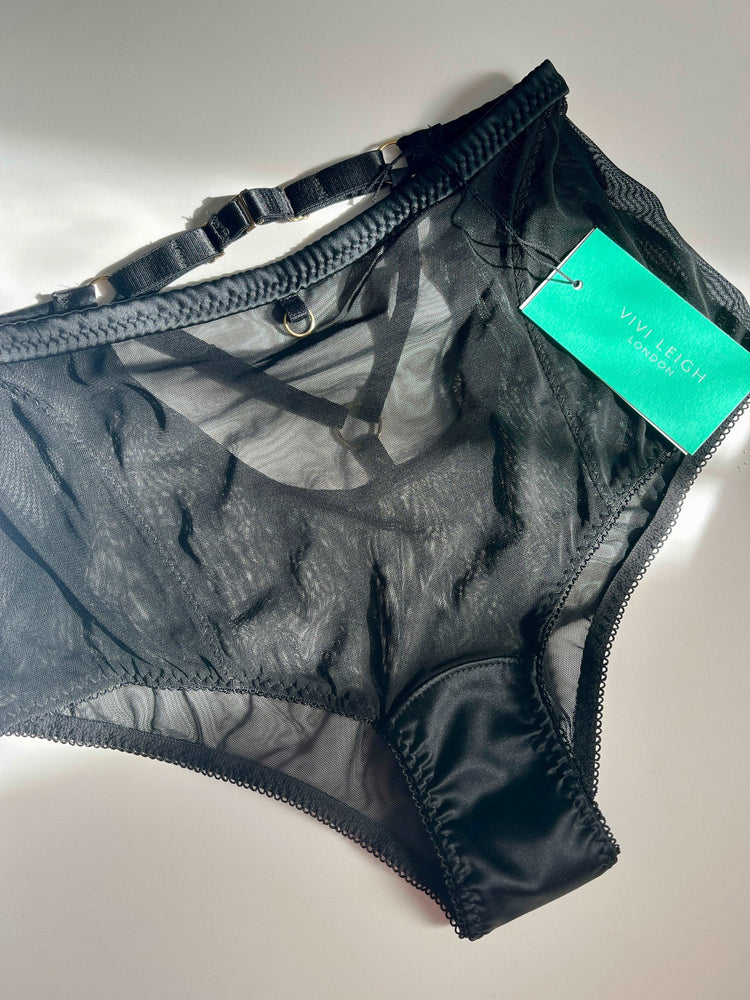 Vivi Leigh London lingerie High Waisted Briefs sexy harness luxury lingerie High Waisted Briefs uk sustainable brand