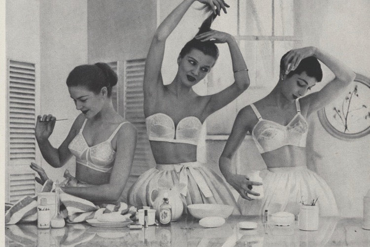 Vintage Vogue wire free bras 1950s